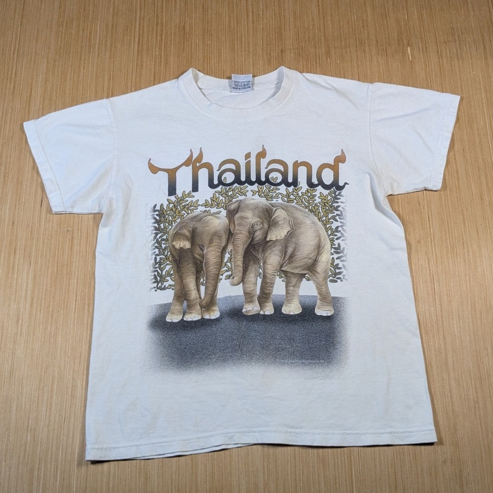 Vintage Thailand Elephant‎ Graphic T-Shirt Joligolf Classic Wear Men's Medium